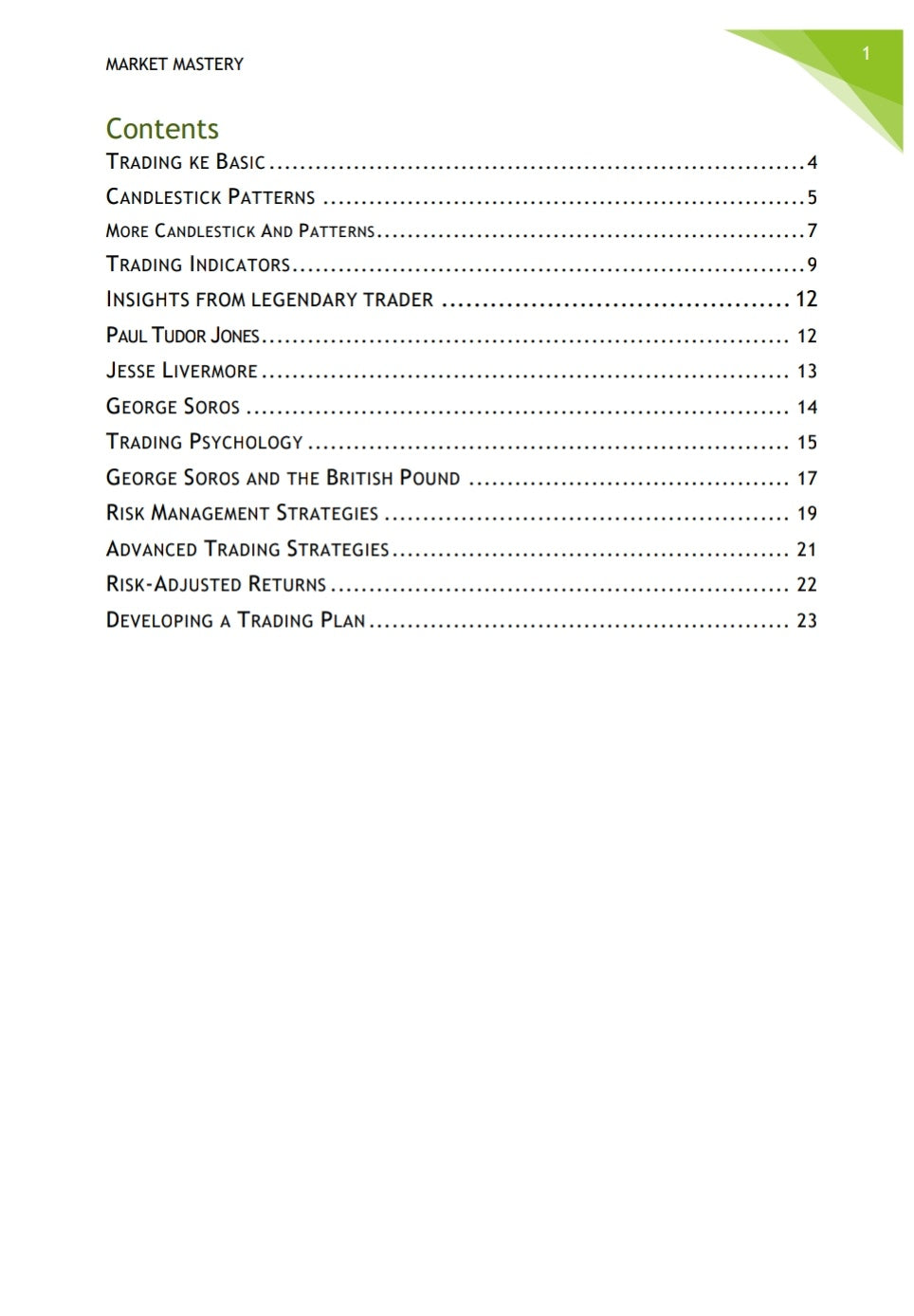 MARKET MASTERY: The Definitive Guide to Strategic Trading E-book